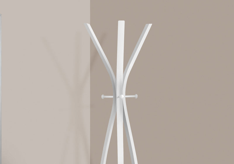 Coat Rack - 72"H / White Metal Contemporary Style - I 2014