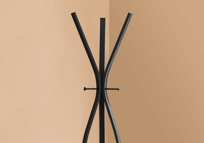 Coat Rack - 72"H / Black Metal Contemporary Style - I 2051