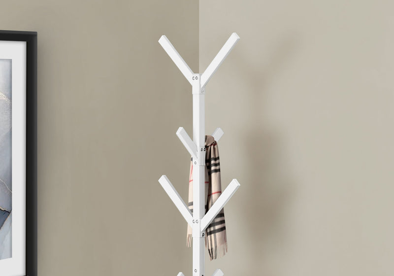 Coat Rack - 70"H / White Metal - I 2059