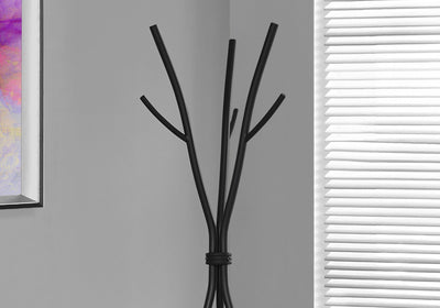 Coat Rack - 74"H / Hammered Black Metal - I 2062