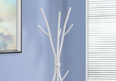 Coat Rack - 74"H / White Metal - I 2063