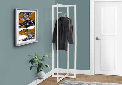 Coat Rack - 72"H / White Metal - I 2151