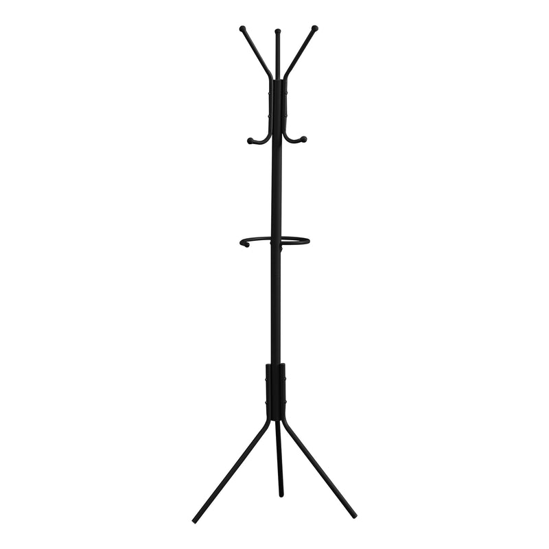 Coat Rack - 68"H / Black Metal - I 2162