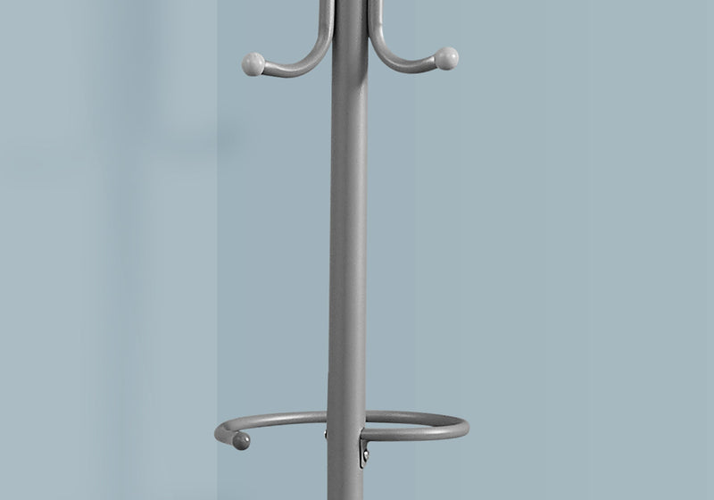 Coat Rack - 68"H / Silver Metal - I 2163