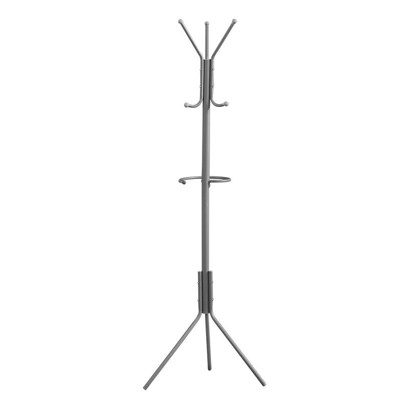 Coat Rack - 68"H / Silver Metal - I 2163