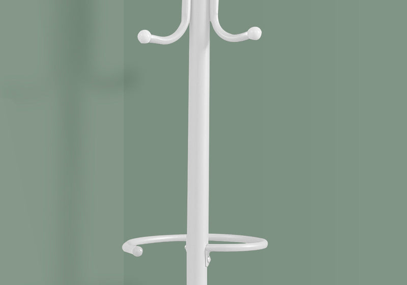 Coat Rack - 68"H / White Metal - I 2164