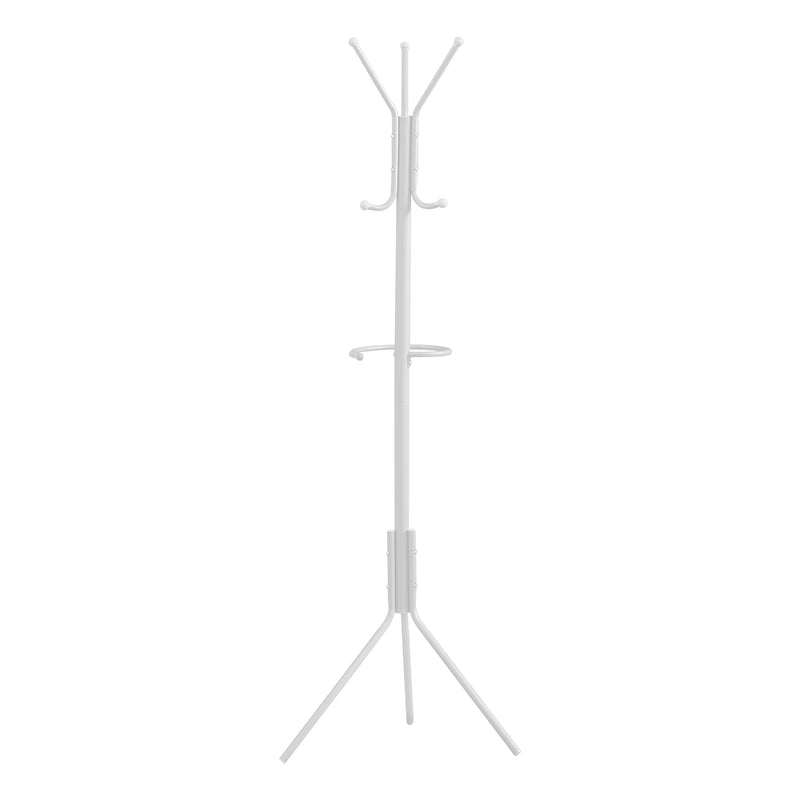 Coat Rack - 68"H / White Metal - I 2164