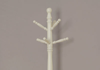 Coat Rack - 72"H / Antique White Wood Traditional Style - I 3057