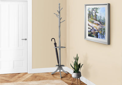 Coat Rack - 71"H / Grey With An Umbrella Holder - I 3178