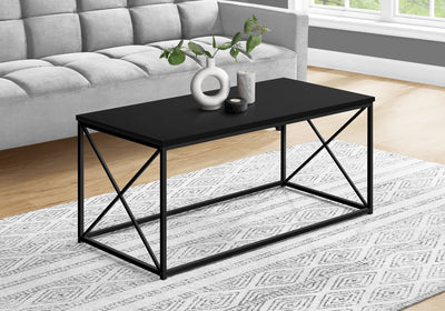 Coffee Table - 40"L / Black / Black Metal - I 3781