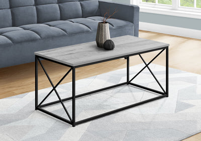 Coffee Table - 40"L / Grey / Black Metal - I 3782