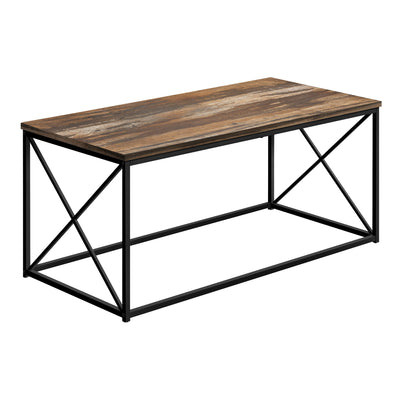 Coffee Table - 40"L / Brown Reclaimed / Black Metal - I 3784