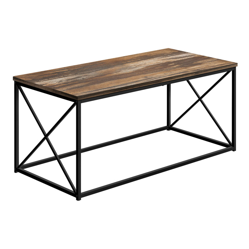 Coffee Table - 40"L / Brown Reclaimed / Black Metal - I 3784