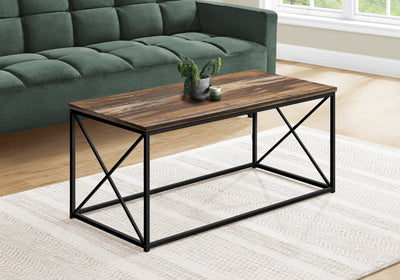 Coffee Table - 40"L / Brown Reclaimed / Black Metal - I 3784