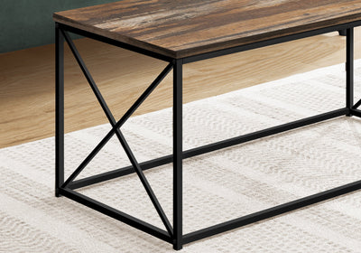 Coffee Table - 40"L / Brown Reclaimed / Black Metal - I 3784