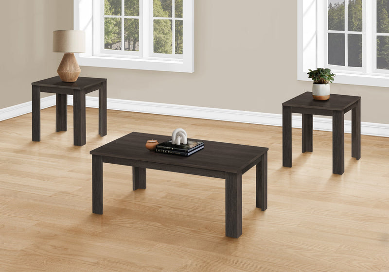 Coffee Table Set - 3Pcs Set / Brown Oak - I 7863P