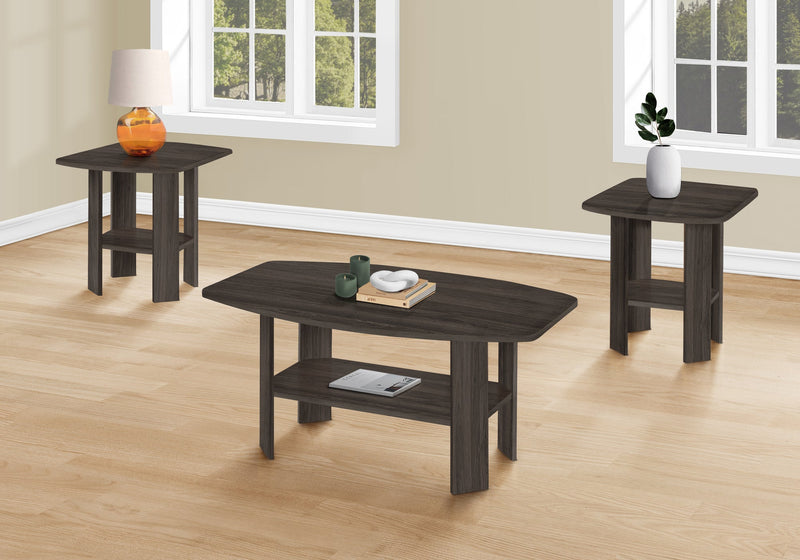 Coffee Table Set - 3Pcs Set / Brown Oak - I 7873P