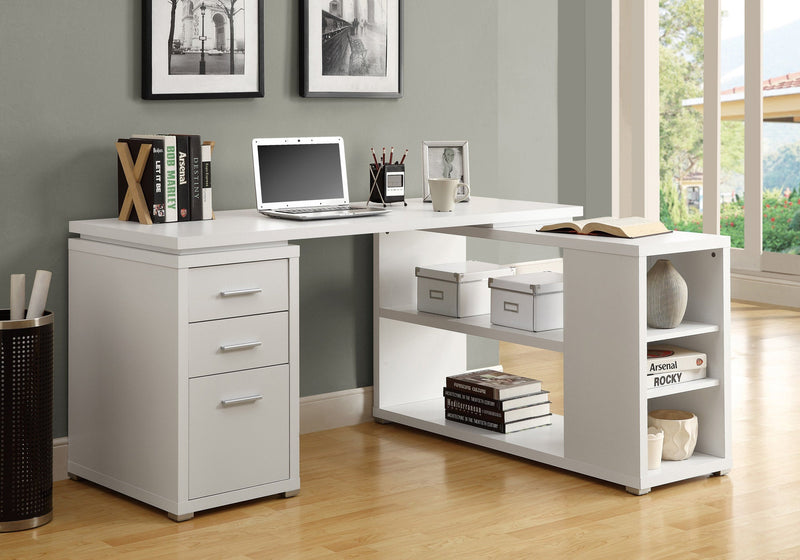 Computer Desk - White Left Or Right Facing Corner - I 7023