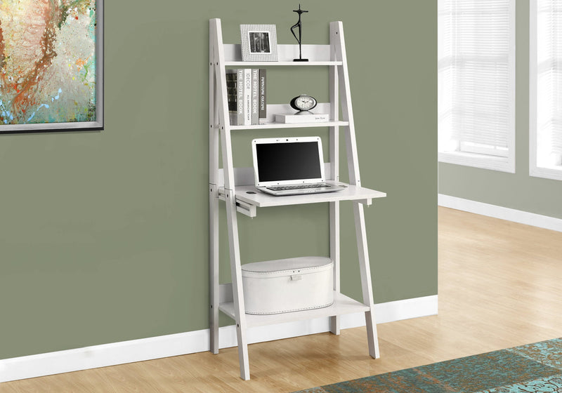 Computer Desk - 61"H / White Ladder Style - I 7040