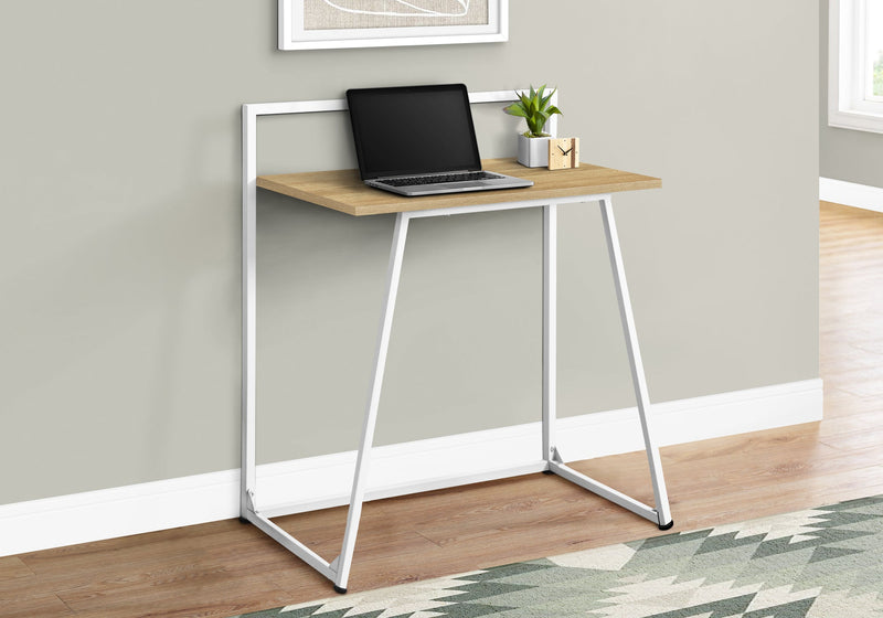 Computer Desk - 30"L / Juvenile Natural / White Metal - I 7119