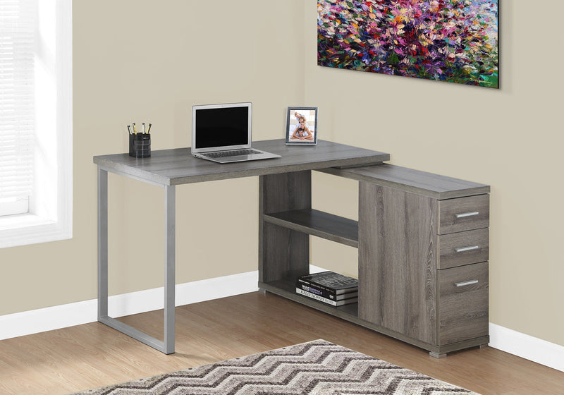 Computer Desk - Dark Taupe Left Or Right Facing Corner - I 7134