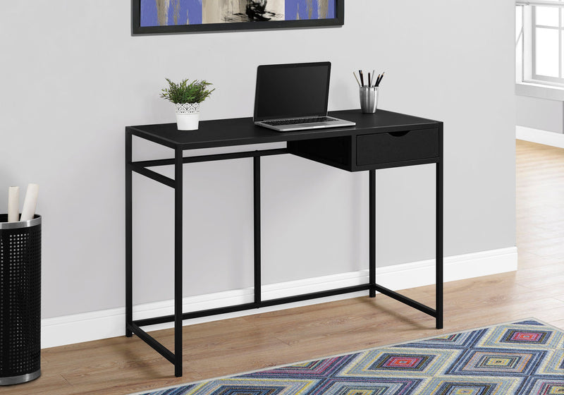 Computer Desk - 42"L / Black / Black Metal - I 7220