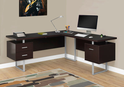 Computer Desk - 70"L / Cappuccino Left Or Right Facing - I 7305