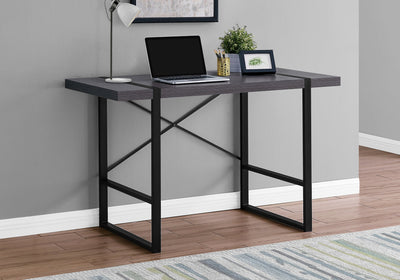 Computer Desk - 48"L / Grey / Black Metal - I 7312