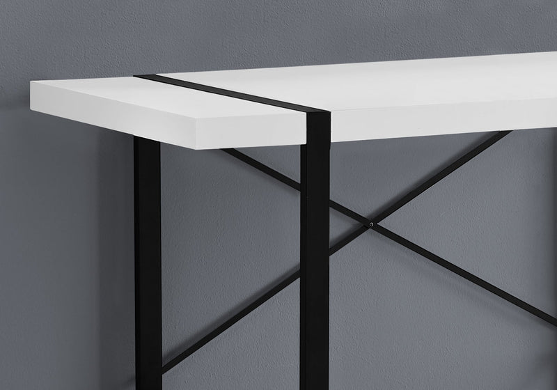 Computer Desk - 48"L / White / Black Metal - I 7313