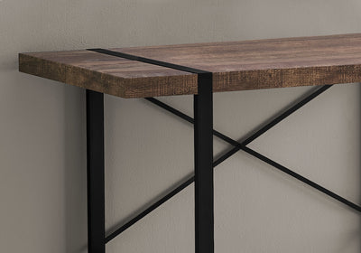 Computer Desk - 48"L / Brown Reclaimed Wood / Black Metal - I 7314