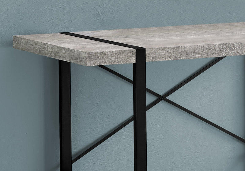 Computer Desk - 48"L / Grey Reclaimed Wood / Black Metal - I 7316