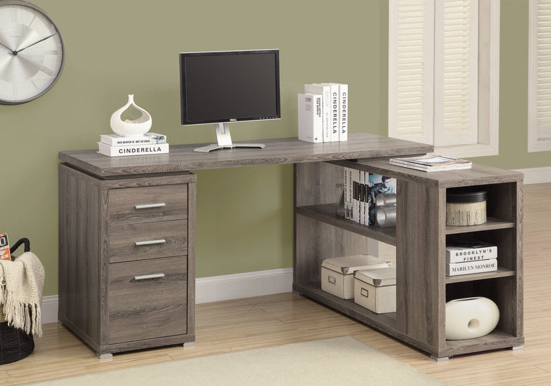 Computer Desk - Dark Taupe Left Or Right Facing Corner - I 7319