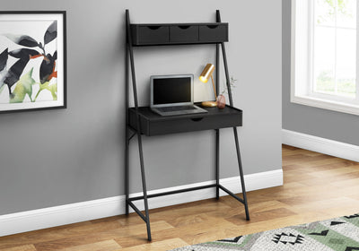 Computer Desk - 32"L / Black / Black Metal - I 7330