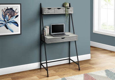 Computer Desk - 32"L / Grey / Black Metal - I 7331