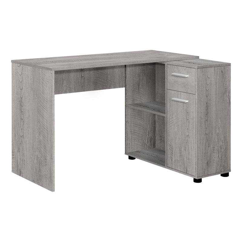 Computer Desk - 46"L / Industrial Grey / Storage Cabinet - I 7346