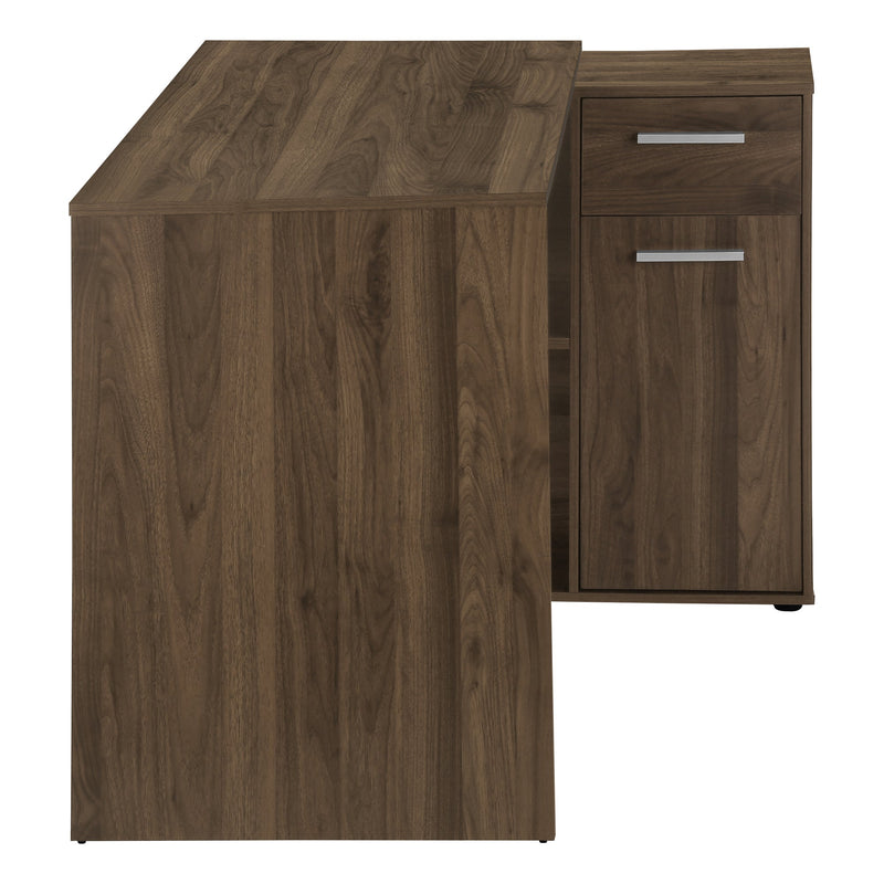 Computer Desk - 46"L / Dark Walnut / Storage Cabinet - I 7348