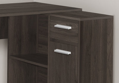 Computer Desk - 46"L / Brown Oak / Storage Cabinet - I 7349