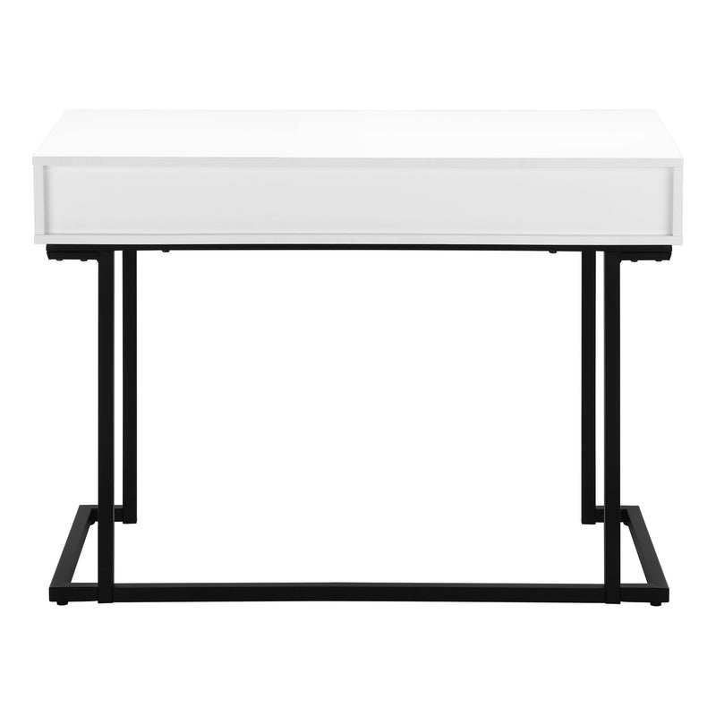 Computer Desk - 42"L / White / Black Metal - I 7385