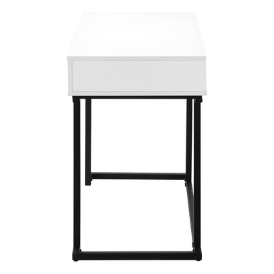 Computer Desk - 42"L / White / Black Metal - I 7385