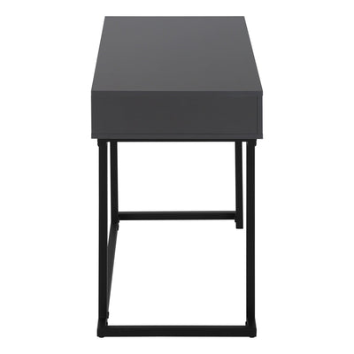 Computer Desk - 42"L / Modern Grey / Black Metal - I 7386