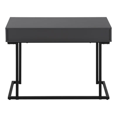 Computer Desk - 42"L / Modern Grey / Black Metal - I 7386