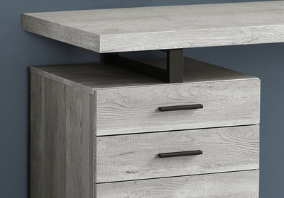 Computer Desk - 48"L / Grey Reclaimed Wood / Black Metal - I 7409