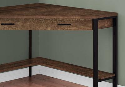 Computer Desk - 42"L / Brown Reclaimed Wood Corner - I 7504