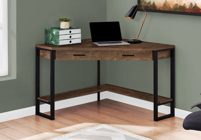 Computer Desk - 42"L / Brown Reclaimed Wood Corner - I 7504