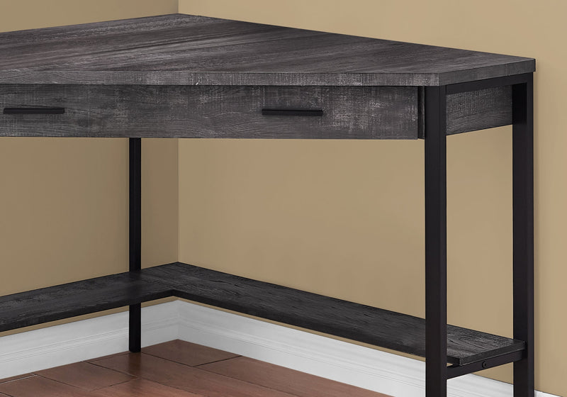 Computer Desk - 42"L / Black Reclaimed Wood Corner - I 7507