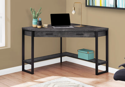 Computer Desk - 42"L / Black Reclaimed Wood Corner - I 7507