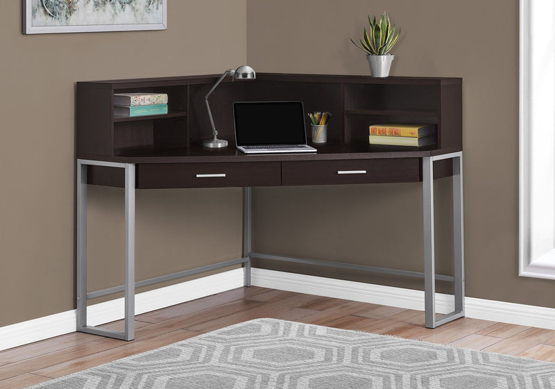 Computer Desk w/ Bookcase - Espresso Finish - I 7512