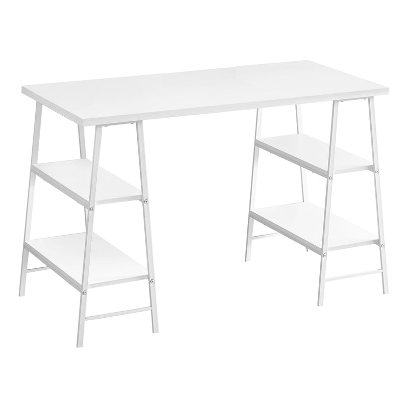 Computer Desk - 48"L / White / White Metal - I 7521