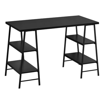 Computer Desk - 48"L / Black / Black Metal - I 7522