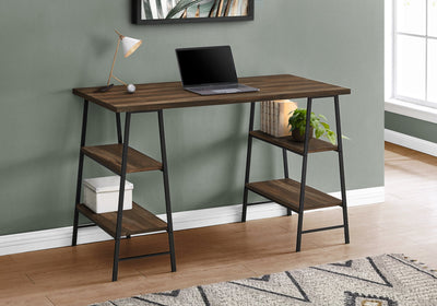 Computer Desk - 48"L / Brown Reclaimed Wood / Black Metal - I 7525